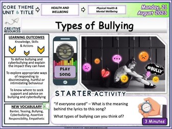 Bullying - PSHE Lesson