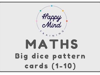 Big dice pattern cards (1-10)