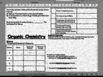 AQA Organic Chemistry student summary sheet