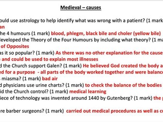 GCSE Edexcel Medicine question and answer pack