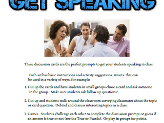 Get Speaking Discussion Cards