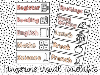 Tangerine Visual Timetable