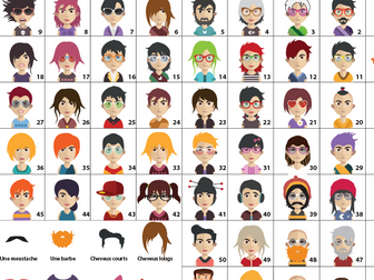A1 poster for describing appearance with 65 different figurines