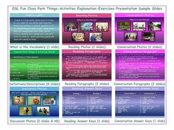 Park Things-Activities Explanation-Exercises Presentation