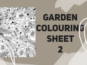Garden colouring page 2