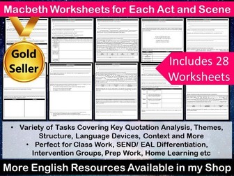 Macbeth Worksheets