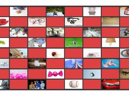 Phonics Consonant Letters b-c(k)-c(s)-d-g-j Photo Checkerboard Game