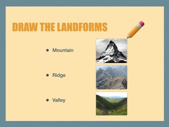 Draw that landform, mould that landscape