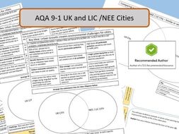 AQA 9-1 GCSE Urban World Challenges and Opportunities Revision Activities.
