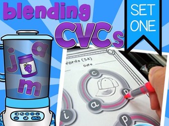Blending CVC Words Set 1 - Activities, Word Cards and Assessments