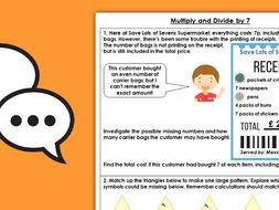 Year 4 Multiply and Divide by 7 Autumn Block 4 Maths Discussion Problems
