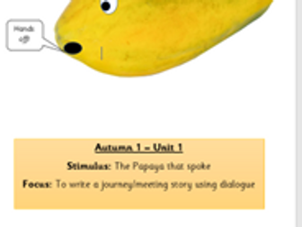 Talk For Writing - The Papaya That Spoke Year 3