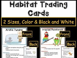 Habitat Activities - Trading Cards