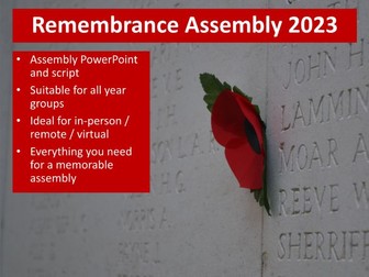Remembrance Assembly 2023 and script