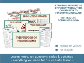 Percentages & FDP | Fractions | Lesson Notes, Slides & Activities