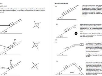 A- Level Mechanics Edexcel - Inclined Plane 2 with friction