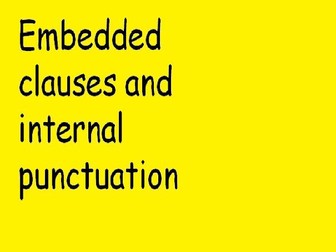 Embedded clauses and internal punctuation