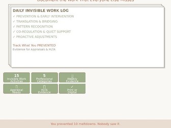 Invisible Work Log | Reflective Practice Tool for Teaching Assistants