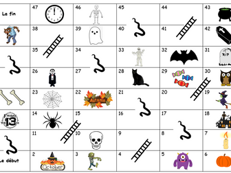 Halloween Snakes and Ladders French