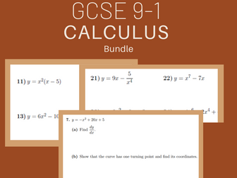 GCSE 9-1 Calculus Bundle