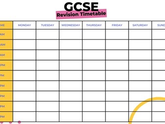 Create a revision timetable using AI