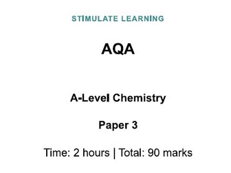 90-mark AQA A-Level Chemistry Paper 3 Full Specimen Paper