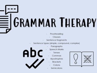 Grammar and Punctuation Resources for GCSE