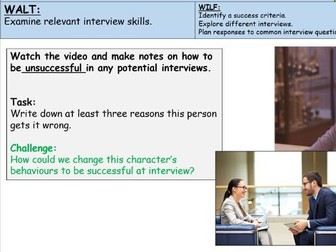 PSHE Interview Skills