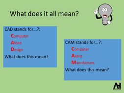 CAD CAM lesson and worksheet | Teaching Resources