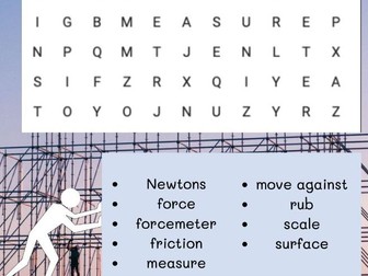 Forces and magnets unit word search