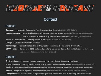 Media Studies Factsheet - George's Podcast
