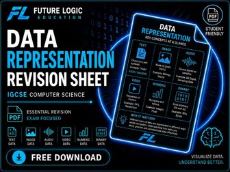 IGCSE CS (0478) Data Representation Sheet