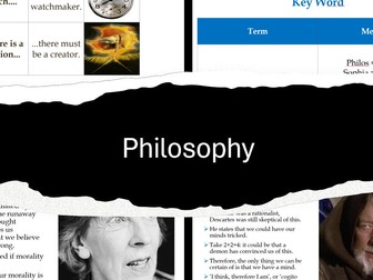 RE - Philosophy - 10 lesson unit - KS3