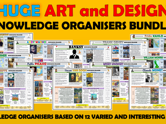 Huge Art and Design Knowledge Organisers Bundle!