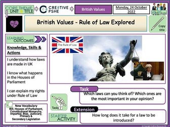 British Values  Rule of Law
