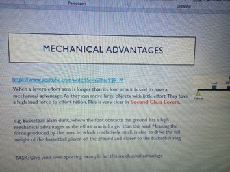 Levers- Mechanical advantages and disadvantages power point