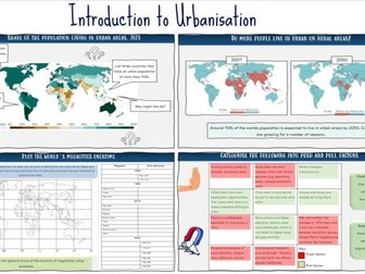 Urbanisation, megacities and push & pull factors