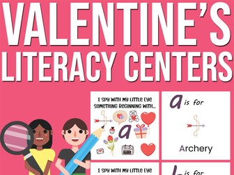 Valentine's Day Literacy Activities Kindergarten | I Spy Letters