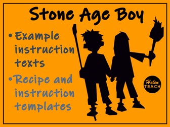Stone Age Boy 3 Example Instruction and Recipe Texts Plus Templates