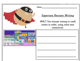 Supertato Recount Writing Sequence Order