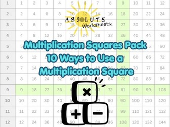 Multiplication Square Worksheets Pack + Teacher Guidance KS2