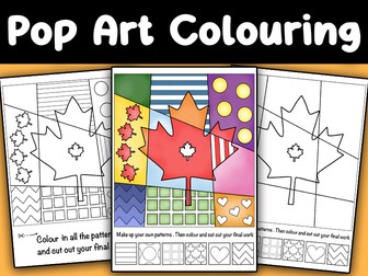 Pop Art Colouring Page – End of Year Art Activity