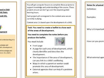 Cache Childcare - Content Area 1 - Independent learning booklet