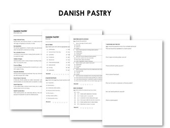 DANISH PASTRY (Infotext and Exercises)