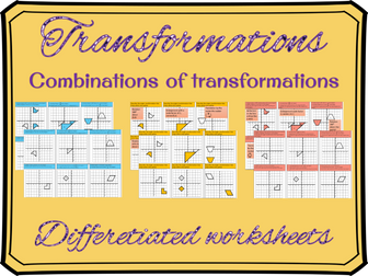 Combinations of transformations differentiated worksheet