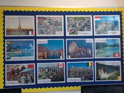 MFL Display Countries and places where Spanish, French, German and Italian are spoken
