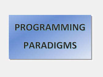 Advanced Higher Computing Science Programming Paradigms