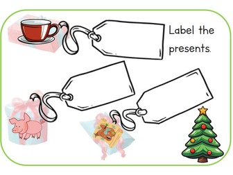 Christmas Present Labelling, Phonics