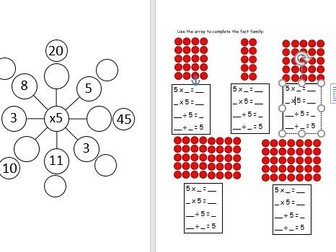5 Times table activity pack