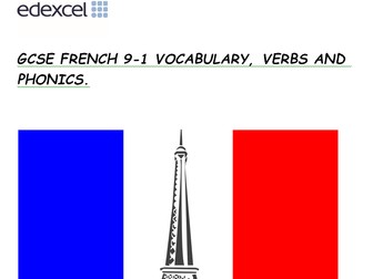 NEW GCSE Edexcel French vocabulary, verbs and phonics booklet
